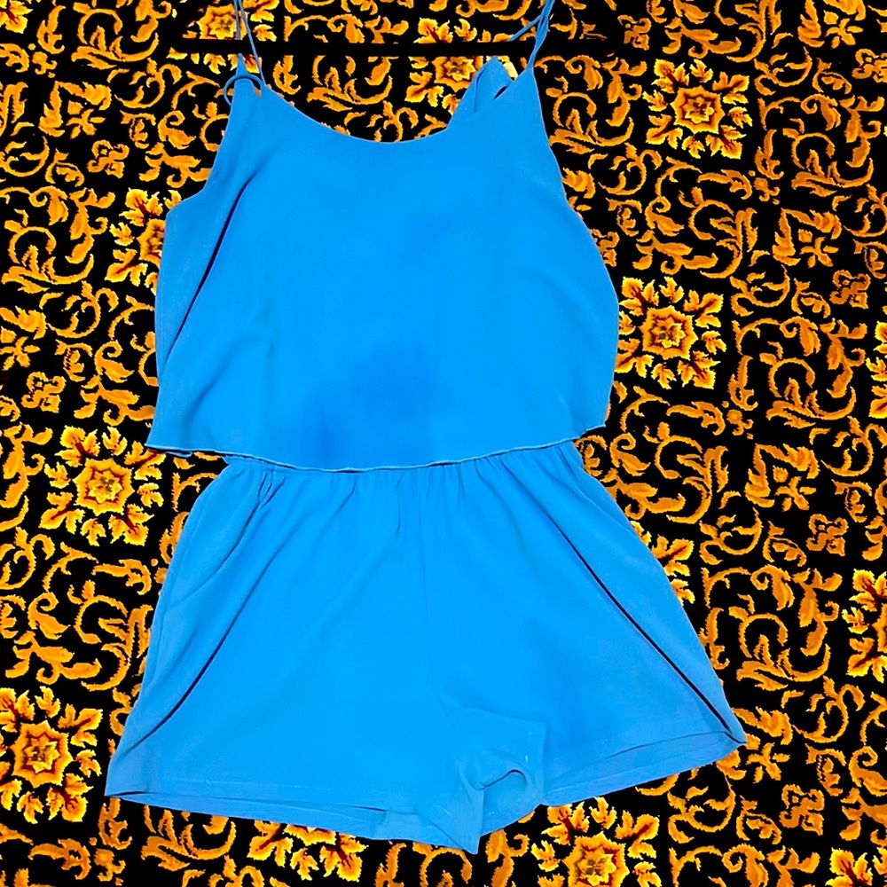 Super cute denim blue romper